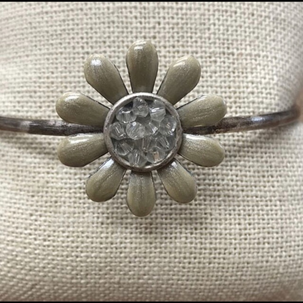 Liz Palacios Enamel Daisy Bracelet with Crystals-Boutique